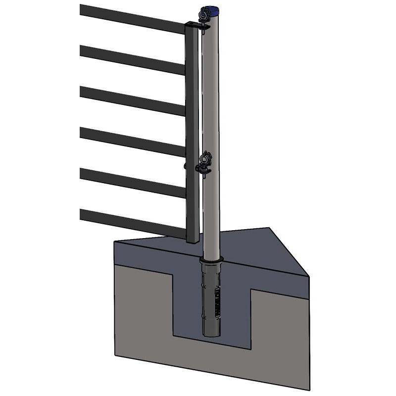 Runde Bodenhülse aus Kunststoff für Ø 102 mm runden Pfosten Runde Bodenhülse aus Kunststoff für Ø 102 mm runden Pfosten