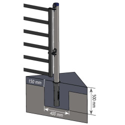 Runde Bodenhülse aus Kunststoff für Ø 102 mm runden Pfosten Runde Bodenhülse aus Kunststoff für Ø 102 mm runden Pfosten