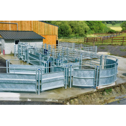 Halbmondmodul für Halbmondtreibanlage mit Pfosten zum Aufdübeln