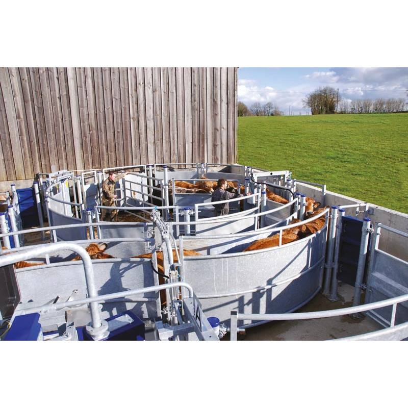 Halbmondmodul für Halbmondtreibanlage mit Pfosten zum Einbetonieren