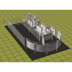 modul für sortiertreibgang mit Pfosten zum Einbetonieren