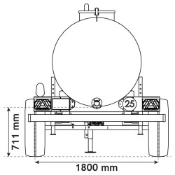 Monoblock-Wasserfässer auf Fahrgestell 3200 L Monoblock-Wasserfässer auf Fahrgestell 3200 L