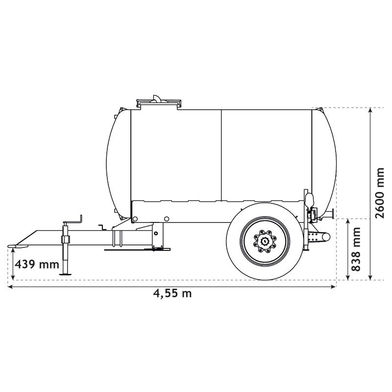 Monoblock-Wasserfässer auf Fahrgestell 5200 L