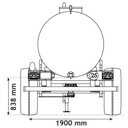 Monoblock-Wasserfässer auf Fahrgestell 5200 L