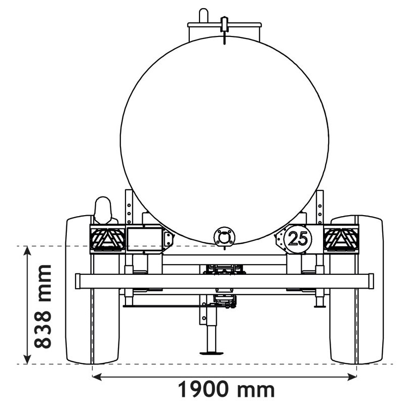 Monoblock-Wasserfässer auf Fahrgestell 5200 L