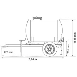 Wasserfässer auf Fahrgestell 1100 L Wasserfässer auf Fahrgestell 1100 L
