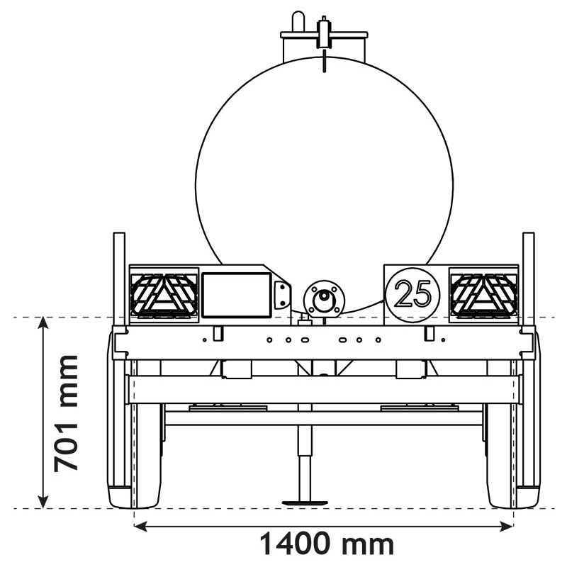 Wasserfässer auf Fahrgestell 1100 L Wasserfässer auf Fahrgestell 1100 L