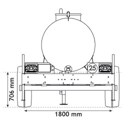 Wasserfässer auf Fahrgestell 2000 L Wasserfässer auf Fahrgestell 2000 L
