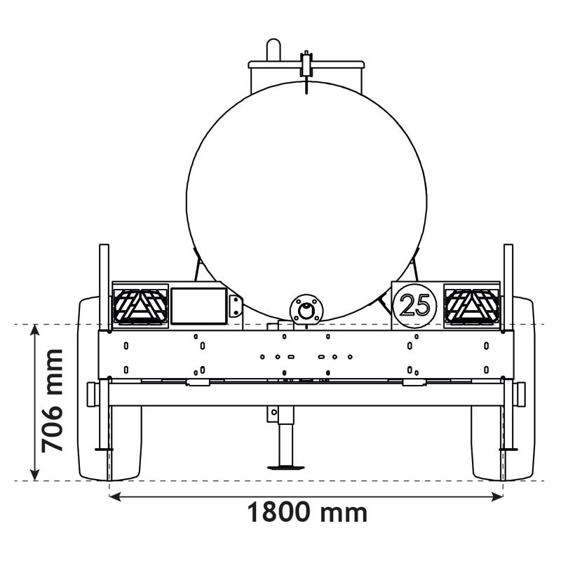 Wasserfässer auf Fahrgestell 2000 L Wasserfässer auf Fahrgestell 2000 L