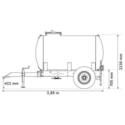 Wasserfässer auf Fahrgestell 3200 L