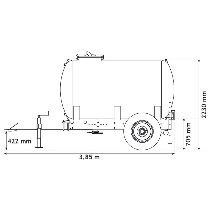 Wasserfässer auf Fahrgestell 3200 L
