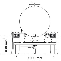 Wasserfässer auf Fahrgestell 6200 L