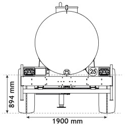 Wasserfässer auf Fahrgestell 8000 L Wasserfässer auf Fahrgestell 8000 L