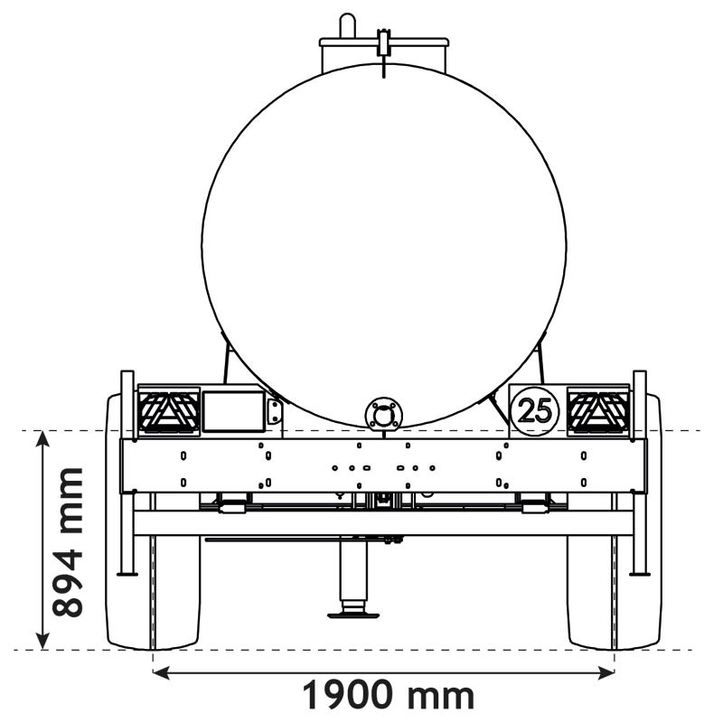 Wasserfässer auf Fahrgestell 8000 L Wasserfässer auf Fahrgestell 8000 L