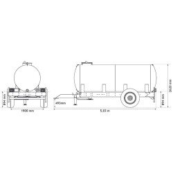 Wasserfässer auf Fahrgestell 8000 L Wasserfässer auf Fahrgestell 8000 L