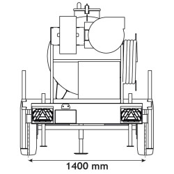 Wasserfässer auf Fahrgestell für Grünflächen 890 L Wasserfässer auf Fahrgestell für Grünflächen 890 L
