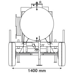Wasserfässer auf Fahrgestell für Grünflächen 1100 L