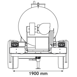 Wasserfässer auf Fahrgestell für Grünflächen 5200 L