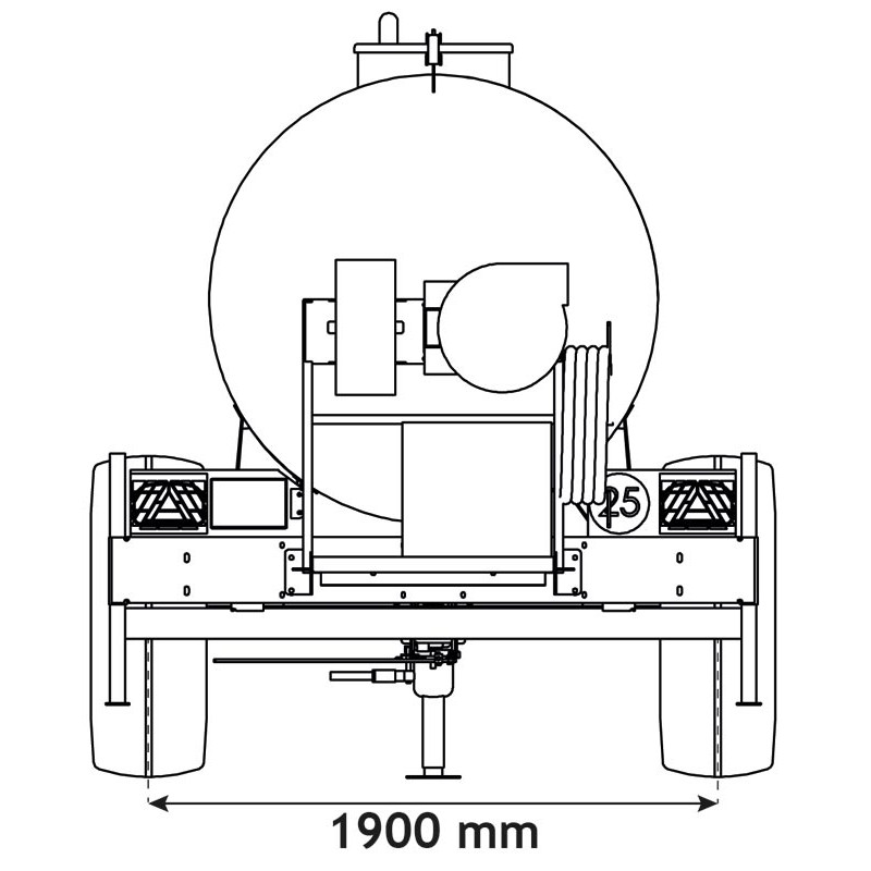 Wasserfässer auf Fahrgestell für Grünflächen 5200 L