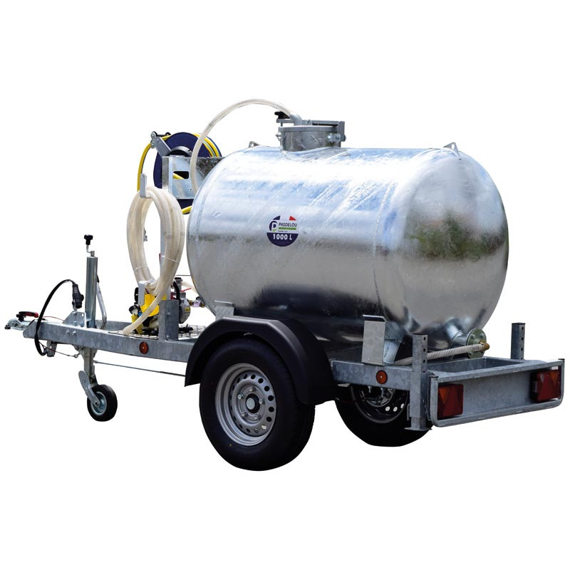 Wassertankanhänger 1000 Liter Grünflächen - Straße 90km/h - PTC 1,5 T