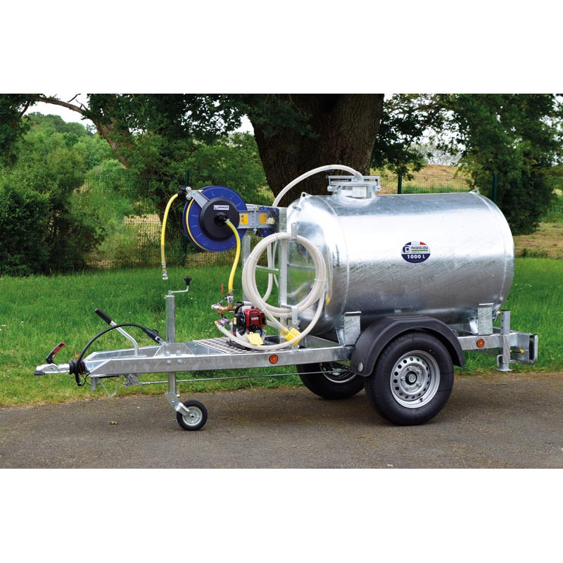 Wassertankanhänger 1000 Liter Grünflächen - Straße 90km/h - PTC 1,5 T