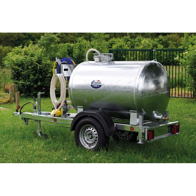 Wassertankanhänger 1000 Liter Grünflächen - Straße 90km/h - PTC 1,5 T