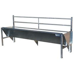 Einfacher trog mit 3-rohrigen gitter