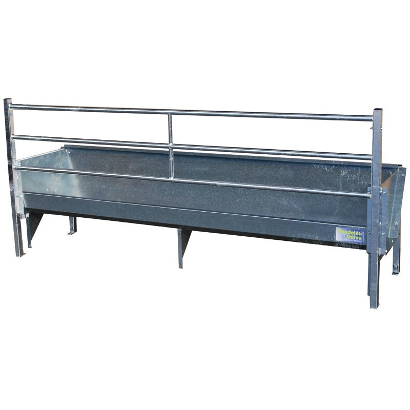 Einfacher trog mit 3-rohrigen gitter