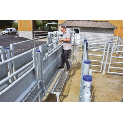Behandlungstreibgangmodul mit Pfosten zum Einbetonieren Behandlungstreibgangmodul mit Pfosten zum Einbetonieren